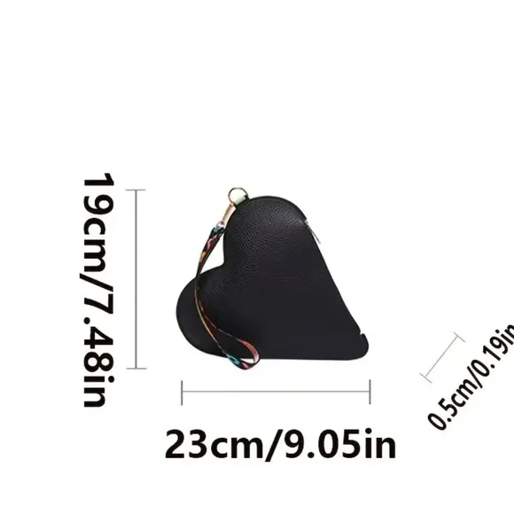 NWT! New cute mini heart-shaped handbag for women - Love coin purse. - Picture 3 of 3